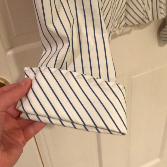 Gianfranco Ferre Jeans stripe blouse w/cuffs, S - Picture 3 of 7